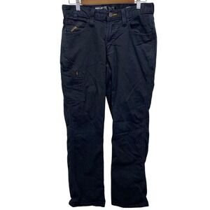 Ariat Rebar M4 Relaxed Straight Black Cargo Jeans Men Size 30x32 (30x30) Stretch